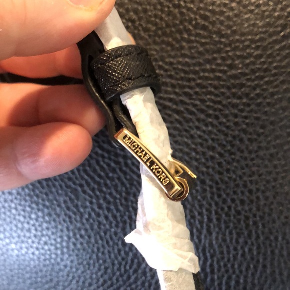 MICHAEL KORS Tumbled Black Leather Crossbody Satchel - Picture 13 of 17